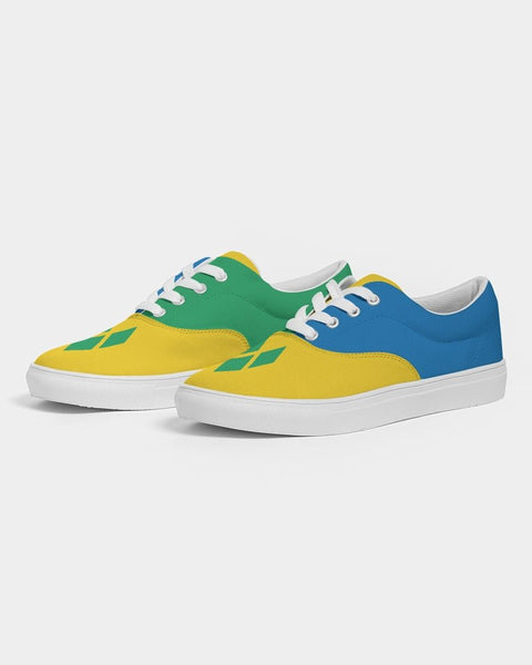 St Vincent Flag Men's Lace Up Canvas Shoe - Conscious Apparel Store