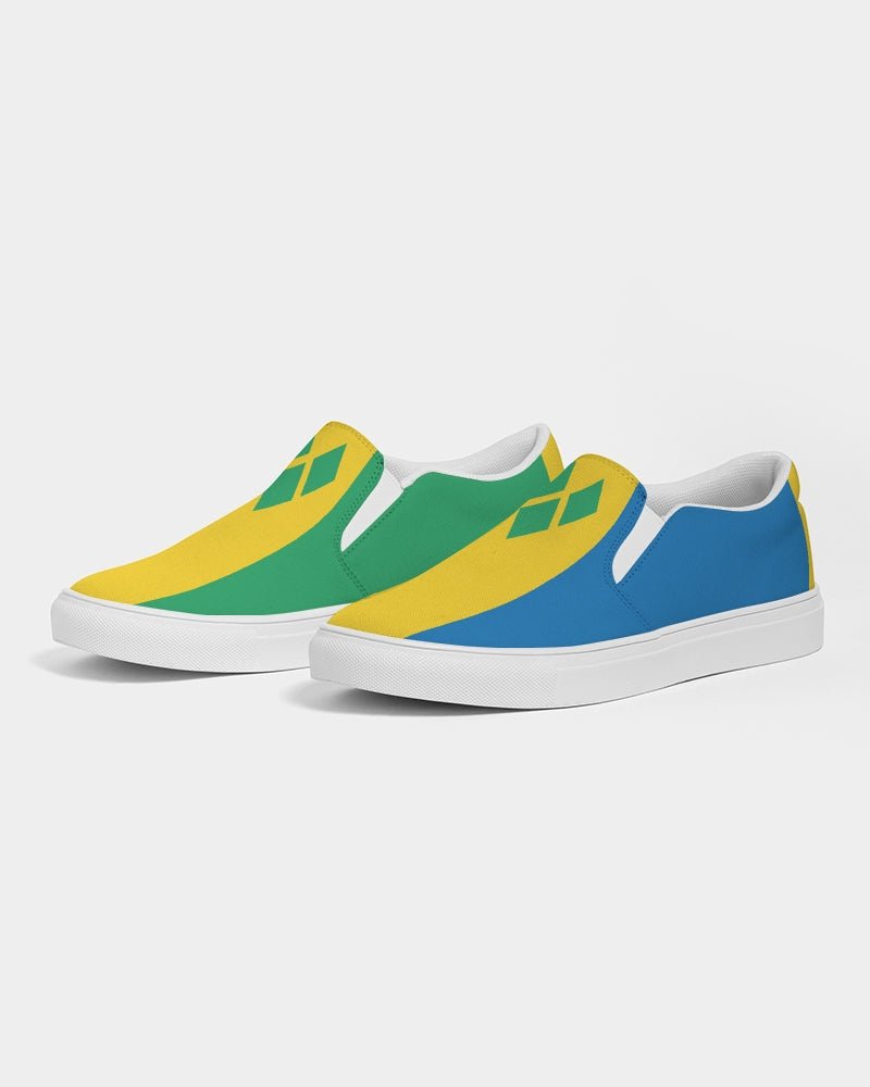 St Vincent Flag Men's Slip-On Canvas Shoe - Conscious Apparel Store