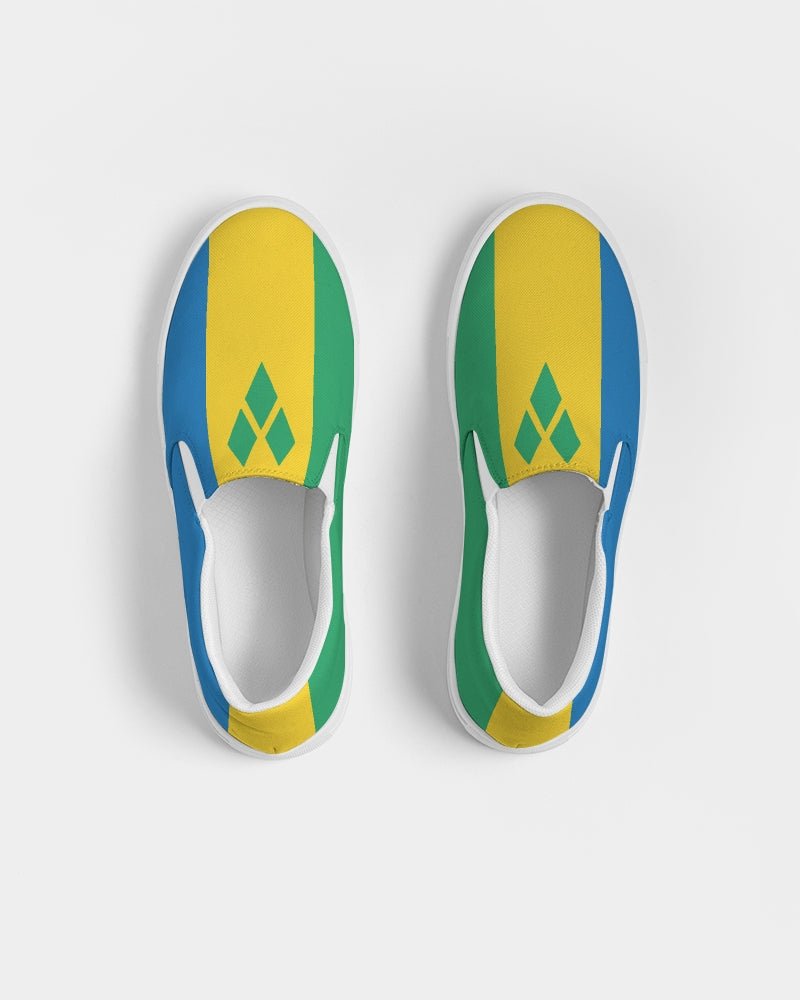 St Vincent Flag Men's Slip-On Canvas Shoe - Conscious Apparel Store