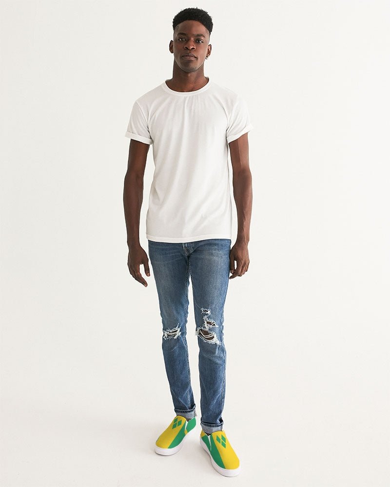St Vincent Flag Men's Slip-On Canvas Shoe - Conscious Apparel Store
