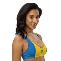 St Vincent Flag padded bikini top - Conscious Apparel Store