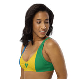 St Vincent Flag padded bikini top - Conscious Apparel Store