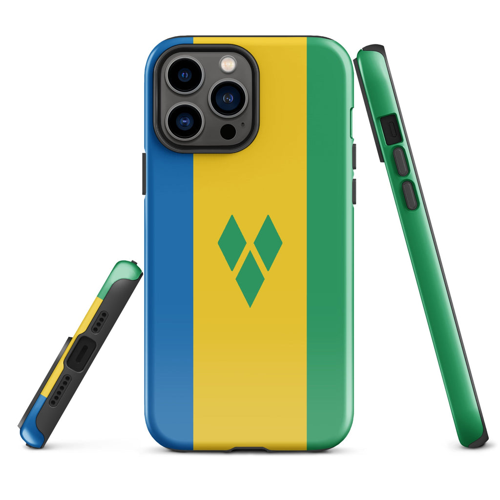 St Vincent Flag Tough Cellphone Case for iPhone® - Conscious Apparel Store