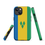 St Vincent Flag Tough Cellphone Case for iPhone® - Conscious Apparel Store