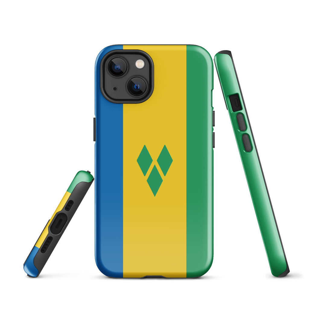 St Vincent Flag Tough Cellphone Case for iPhone® - Conscious Apparel Store