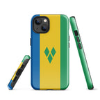 St Vincent Flag Tough Cellphone Case for iPhone® - Conscious Apparel Store