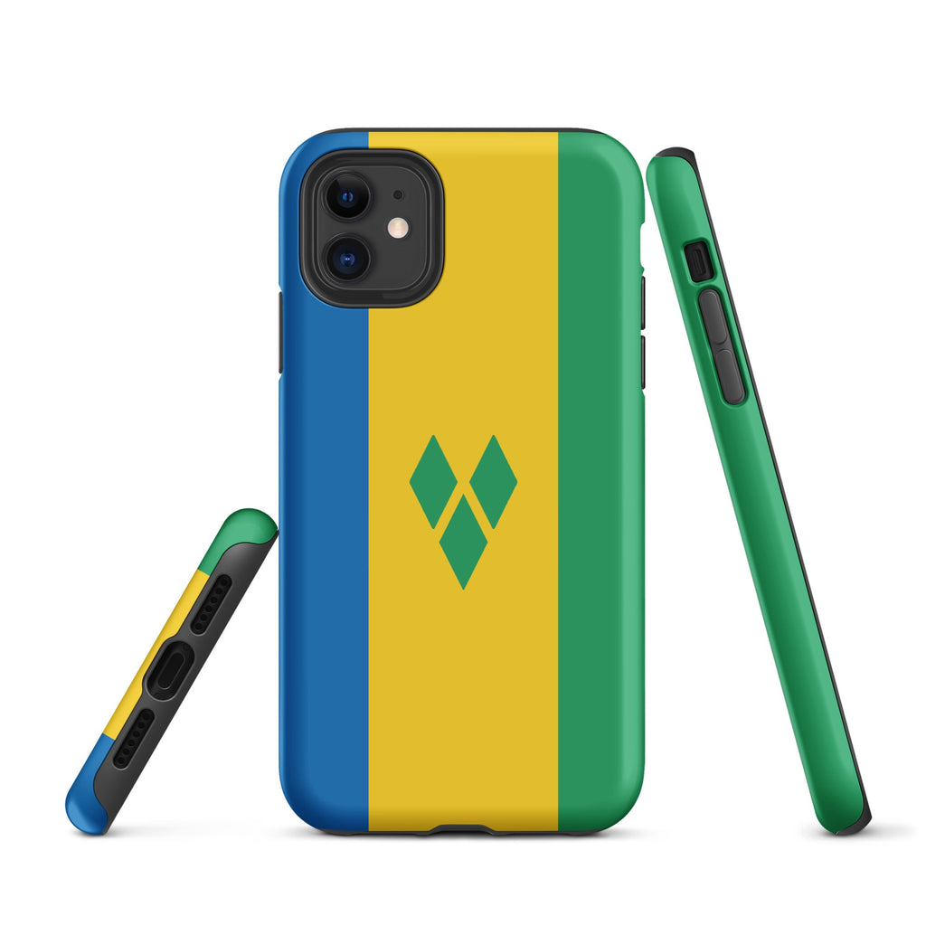 St Vincent Flag Tough Cellphone Case for iPhone® - Conscious Apparel Store