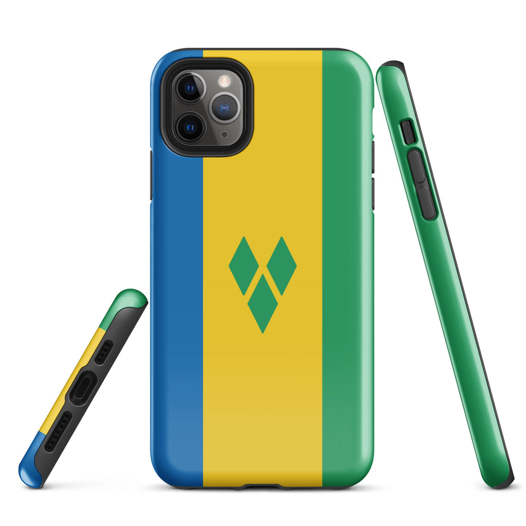 St Vincent Flag Tough Cellphone Case for iPhone® - Conscious Apparel Store