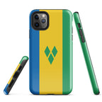 St Vincent Flag Tough Cellphone Case for iPhone® - Conscious Apparel Store