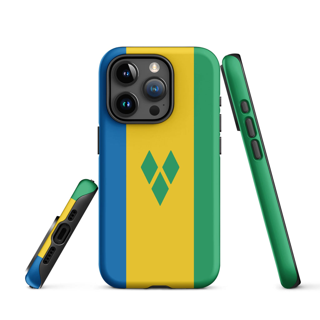St Vincent Flag Tough Cellphone Case for iPhone® - Conscious Apparel Store
