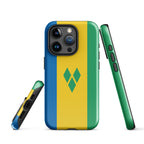 St Vincent Flag Tough Cellphone Case for iPhone® - Conscious Apparel Store