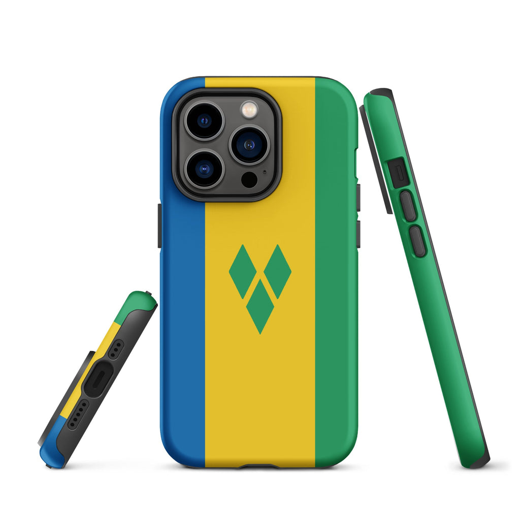 St Vincent Flag Tough Cellphone Case for iPhone® - Conscious Apparel Store