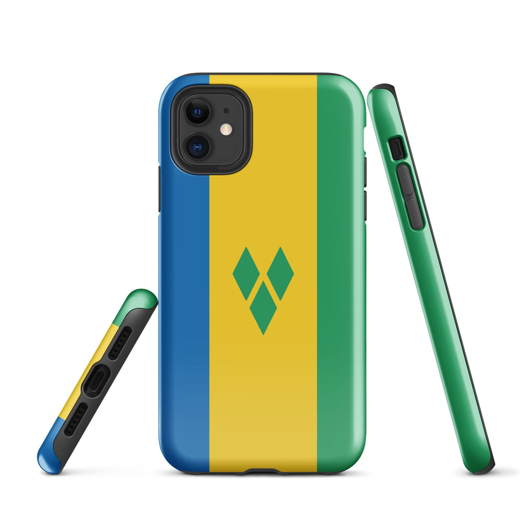 St Vincent Flag Tough Cellphone Case for iPhone® - Conscious Apparel Store