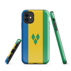 St Vincent Flag Tough Cellphone Case for iPhone® - Conscious Apparel Store