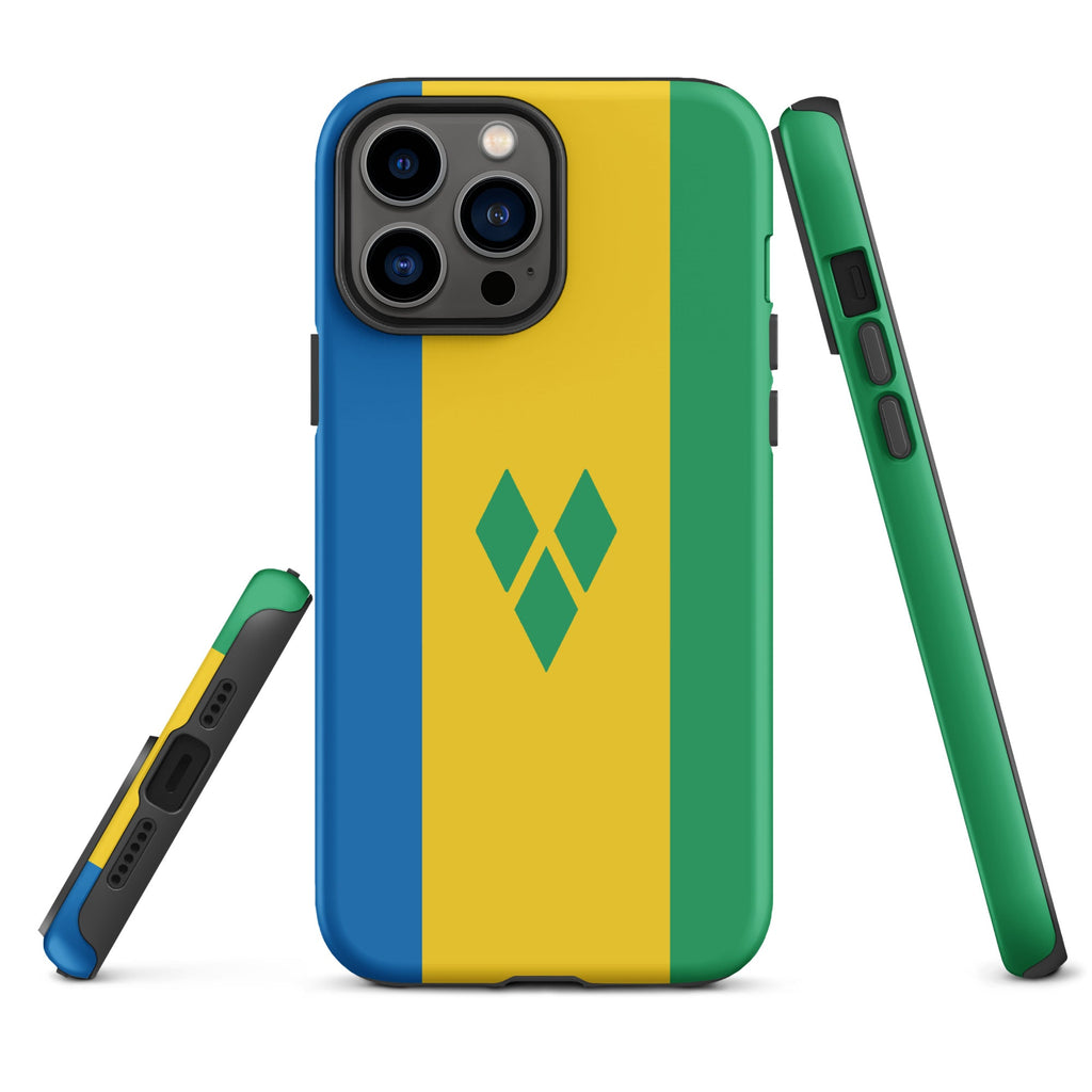 St Vincent Flag Tough Cellphone Case for iPhone® - Conscious Apparel Store
