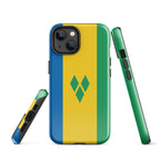 St Vincent Flag Tough Cellphone Case for iPhone® - Conscious Apparel Store