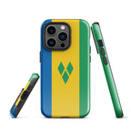 St Vincent Flag Tough Cellphone Case for iPhone® - Conscious Apparel Store