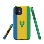 St Vincent Flag Tough Cellphone Case for iPhone® - Conscious Apparel Store
