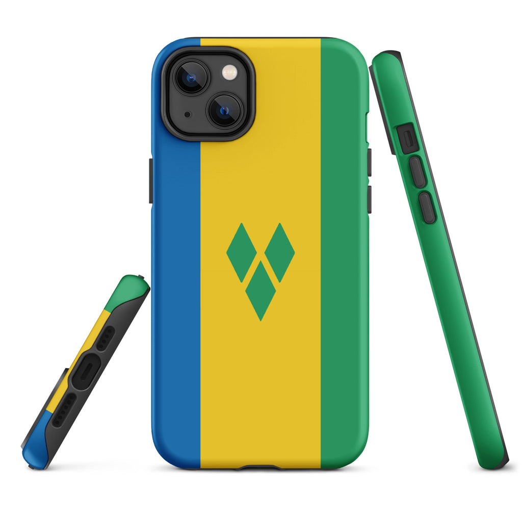 St Vincent Flag Tough Cellphone Case for iPhone® - Conscious Apparel Store