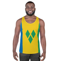 St Vincent Flag Unisex Tank Top - Conscious Apparel Store