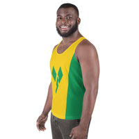 St Vincent Flag Unisex Tank Top - Conscious Apparel Store