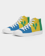 St Vincent Flag Women's Hightop Canvas Shoe - Conscious Apparel Store