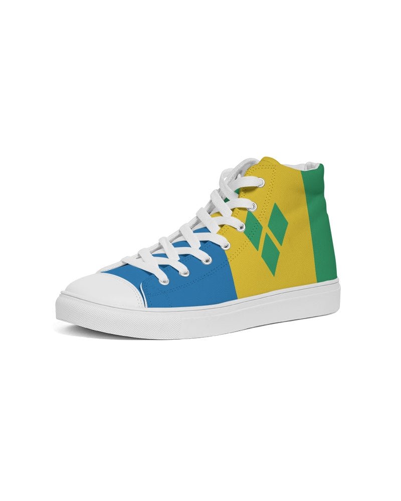 St Vincent Flag Women's Hightop Canvas Shoe - Conscious Apparel Store