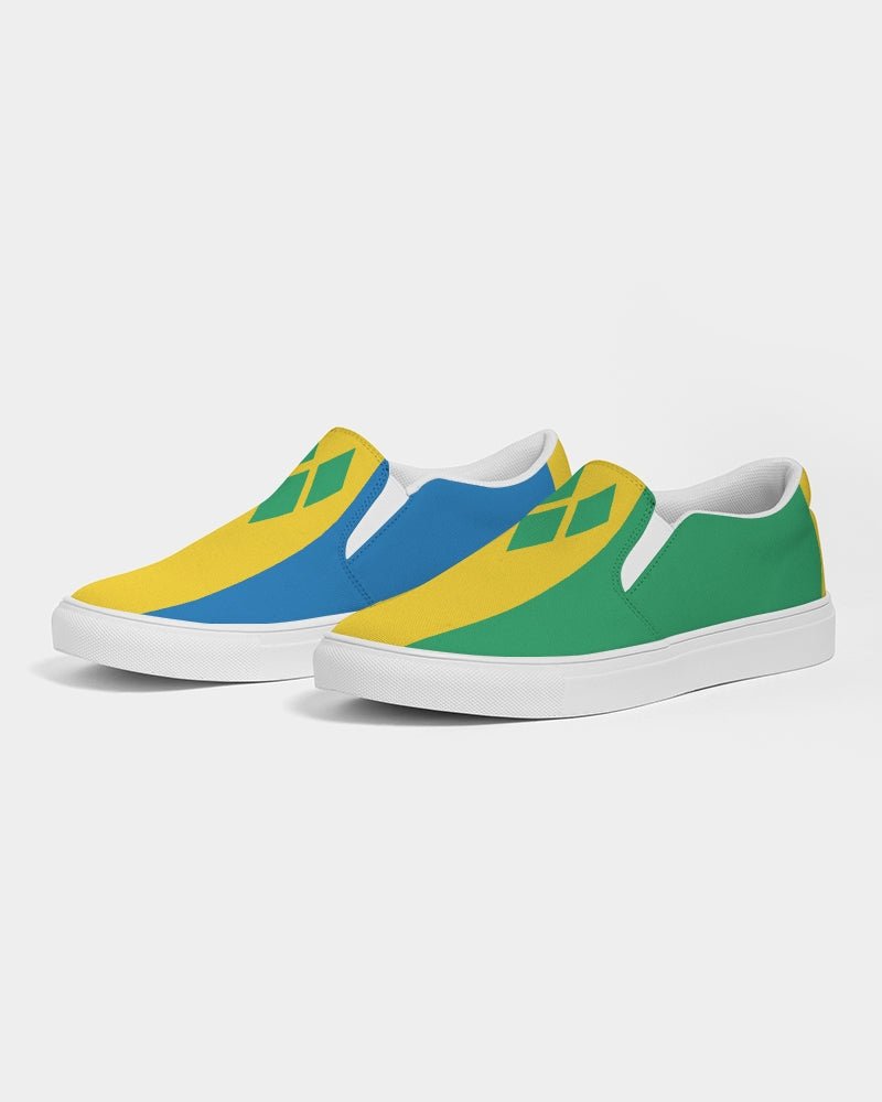St Vincent Flag Women's Slip-On Canvas Shoe - Conscious Apparel Store