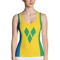 St Vincent Flag Women's Tank Top - Conscious Apparel Store