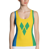 St Vincent Flag Women's Tank Top - Conscious Apparel Store
