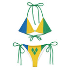St Vincent & The Grenadines Flag string bikini - Conscious Apparel Store