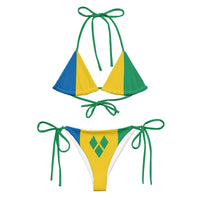 St Vincent & The Grenadines Flag string bikini - Conscious Apparel Store