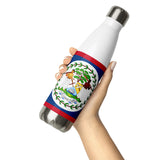 Belize Flag Stainless Steel Water Bottle - Conscious Apparel Store