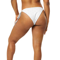 Subliminal Ankh Cross string bikini bottom (White) - Conscious Apparel Store