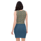 Subliminal Egyptian Ankh Cross (Blue) Bodycon Dress - Conscious Apparel Store