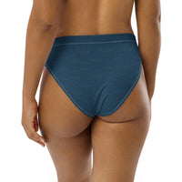 Subliminal Egyptian Ankh Cross high-waisted bikini bottom (Blue) - Conscious Apparel Store