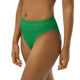 Subliminal Egyptian Ankh Cross high-waisted bikini bottom (Green) - Conscious Apparel Store