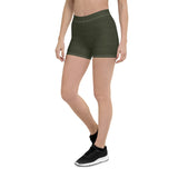 Subliminal Egyptian Ankh Cross (Olive) Leggings Shorts - Conscious Apparel Store
