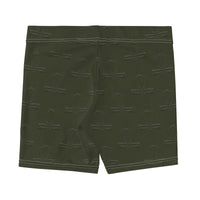 Subliminal Egyptian Ankh Cross (Olive) Leggings Shorts - Conscious Apparel Store