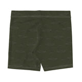 Subliminal Egyptian Ankh Cross (Olive) Leggings Shorts - Conscious Apparel Store