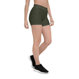 Subliminal Egyptian Ankh Cross (Olive) Leggings Shorts - Conscious Apparel Store
