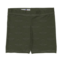 Subliminal Egyptian Ankh Cross (Olive) Leggings Shorts - Conscious Apparel Store