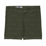 Subliminal Egyptian Ankh Cross (Olive) Leggings Shorts - Conscious Apparel Store