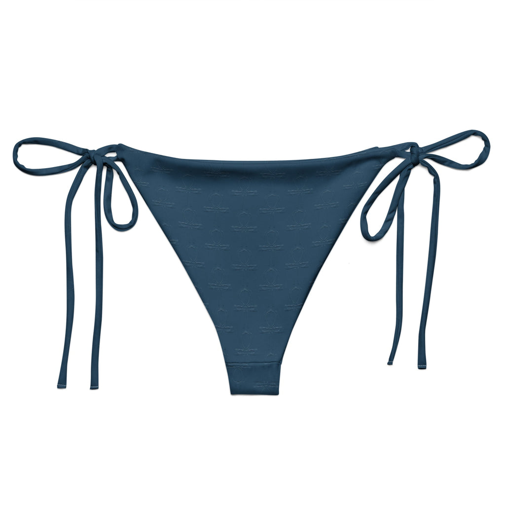 Subliminal Egyptian Ankh Cross string bikini bottom (Blue) (6 Colors Available) - Conscious Apparel Store