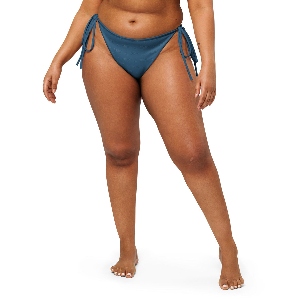Subliminal Egyptian Ankh Cross string bikini bottom (Blue) (6 Colors Available) - Conscious Apparel Store