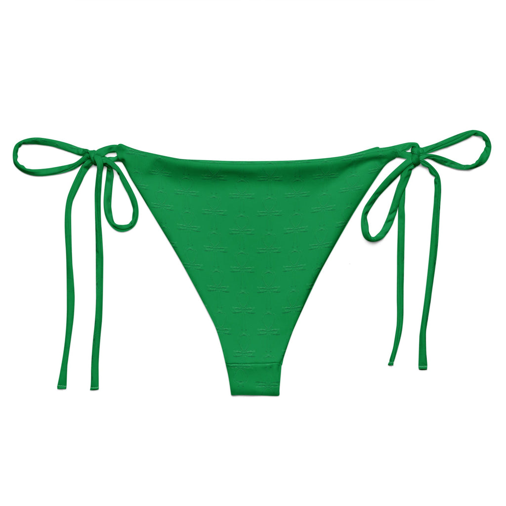 Subliminal Egyptian Ankh Cross string bikini bottom (Green) (6 Colors Available) - Conscious Apparel Store