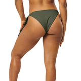 Subliminal Egyptian Ankh Cross string bikini bottom (Olive) - Conscious Apparel Store