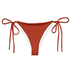Subliminal Egyptian Ankh Cross string bikini bottom (Red-Rust) - Conscious Apparel Store