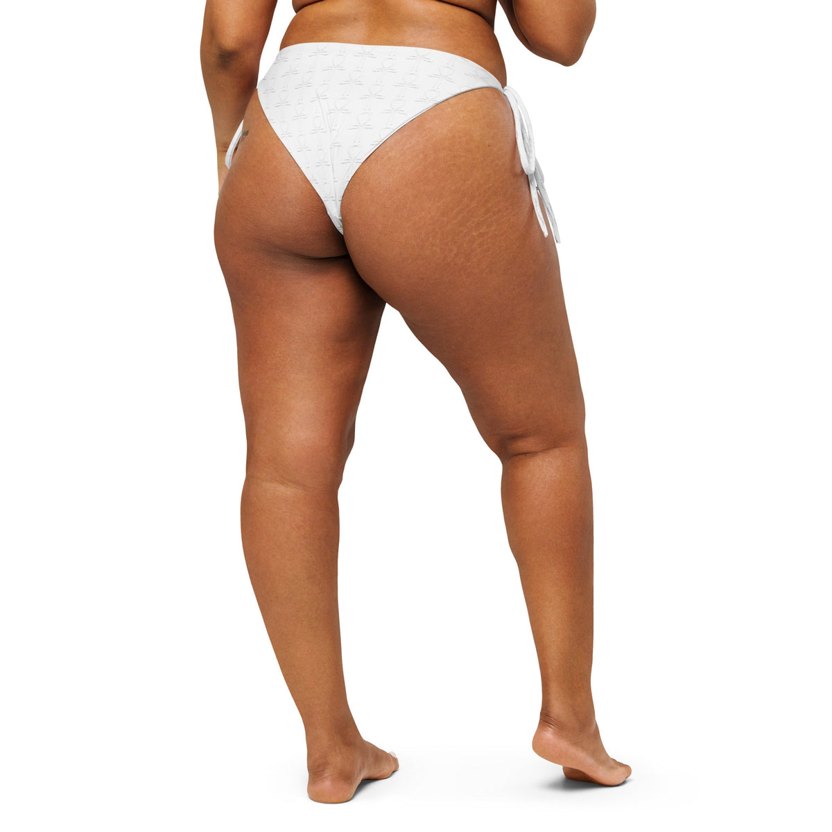 Subliminal Egyptian Ankh Cross string bikini bottom (White) (6 Colors Available) - Conscious Apparel Store
