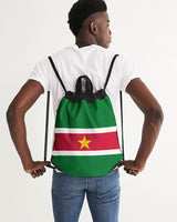 Suriname Flag Canvas Drawstring Bag - Conscious Apparel Store
